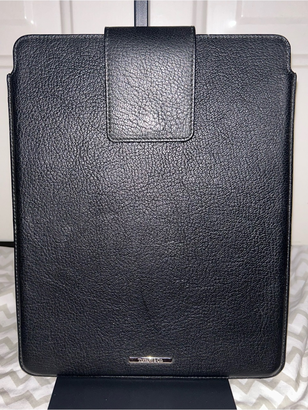 Tiffany & Co. Black Leather iPad / Tablet Folio Case